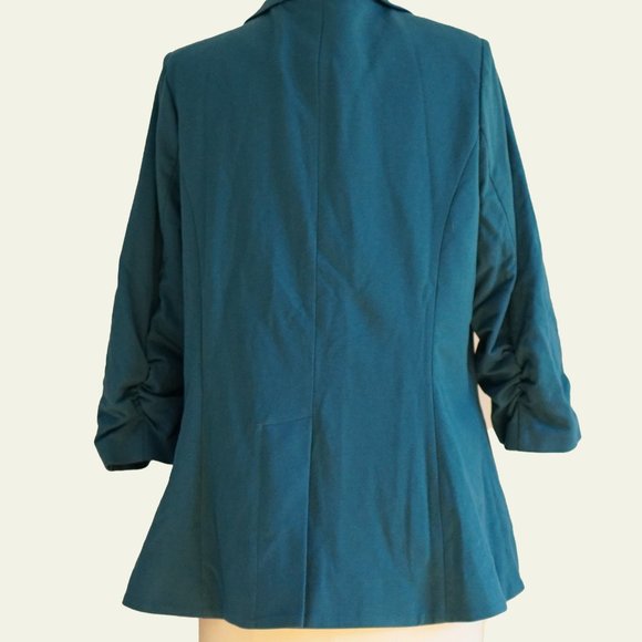 ModCloth 1X Blue Cloth Blazer - Picture 4 of 6